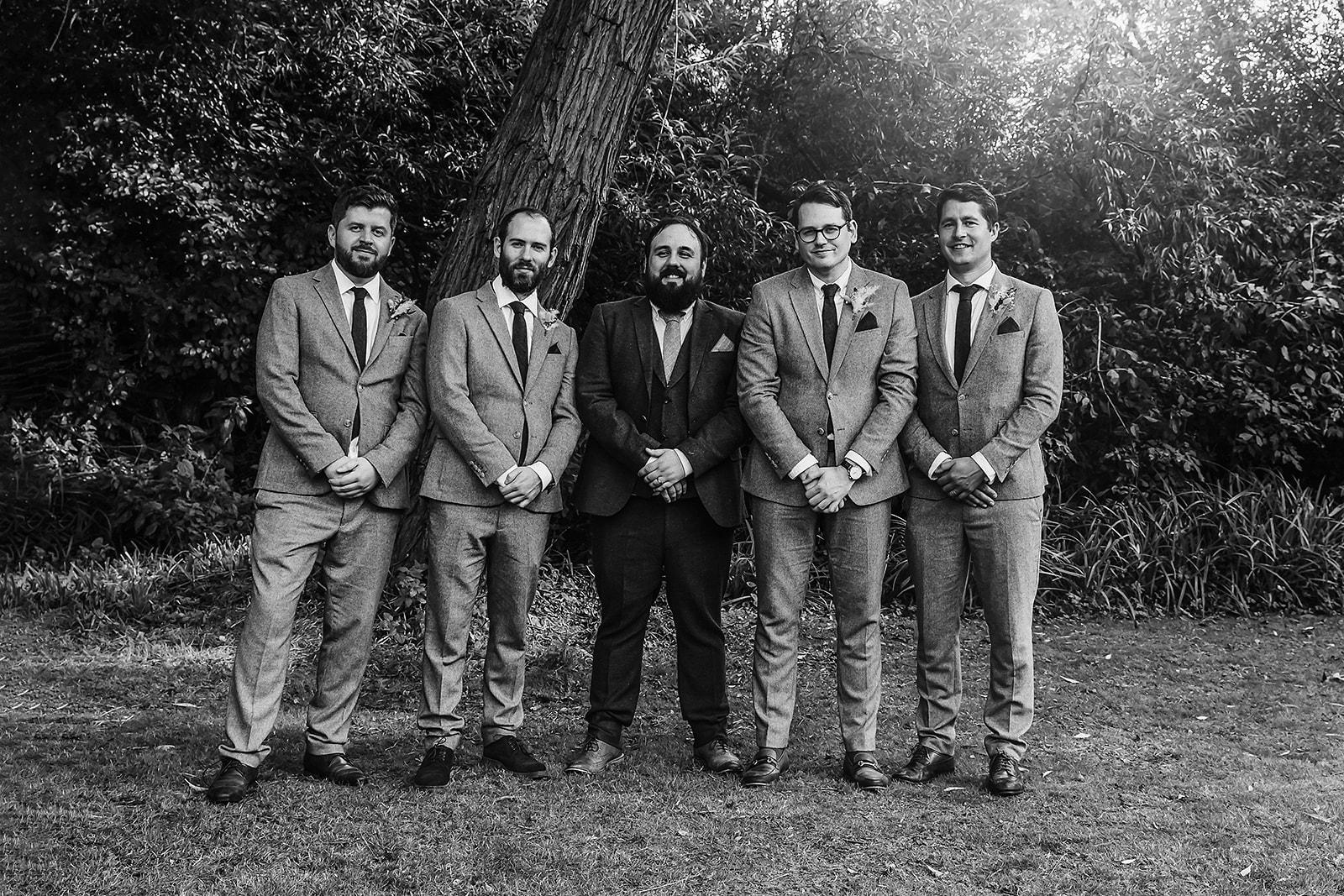 groom and groomsmen at the waterside venue rickmansworth wedding photographer photography Hertfordshire