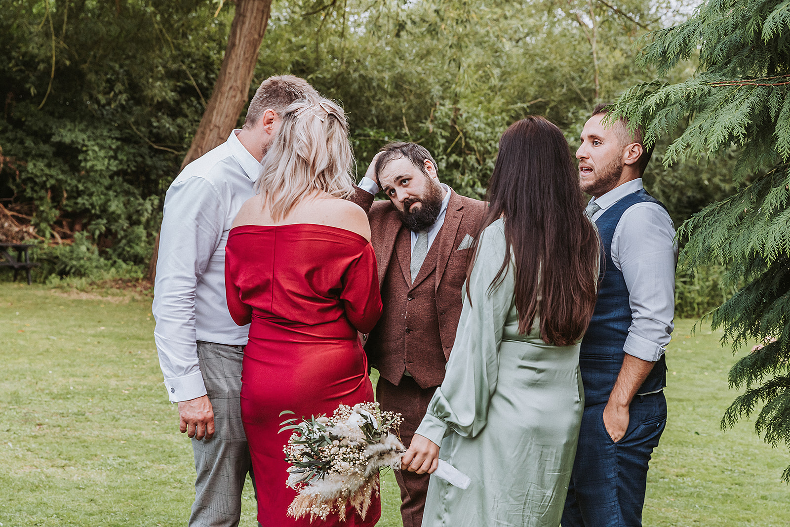 groom and friends at wedding in the waterside venue rickmansworth wedding photographer hertfordshire