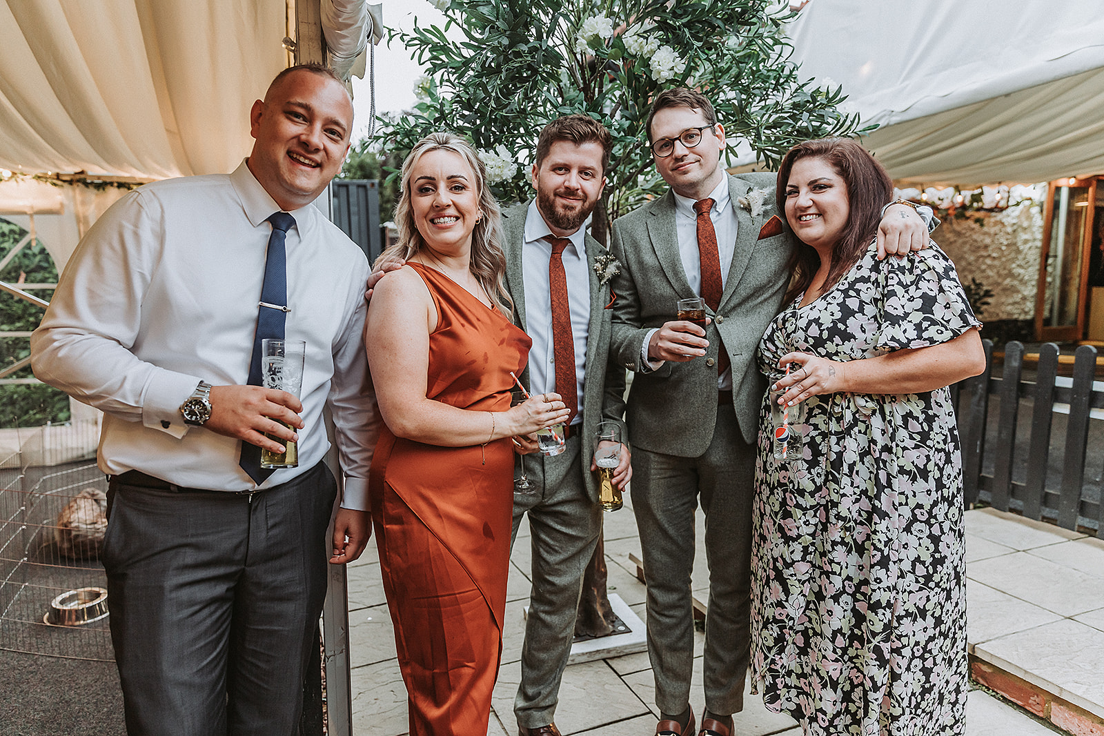 bridal party at a wedding in the waterside venue rickmansworth wedding photographer hertfordshire