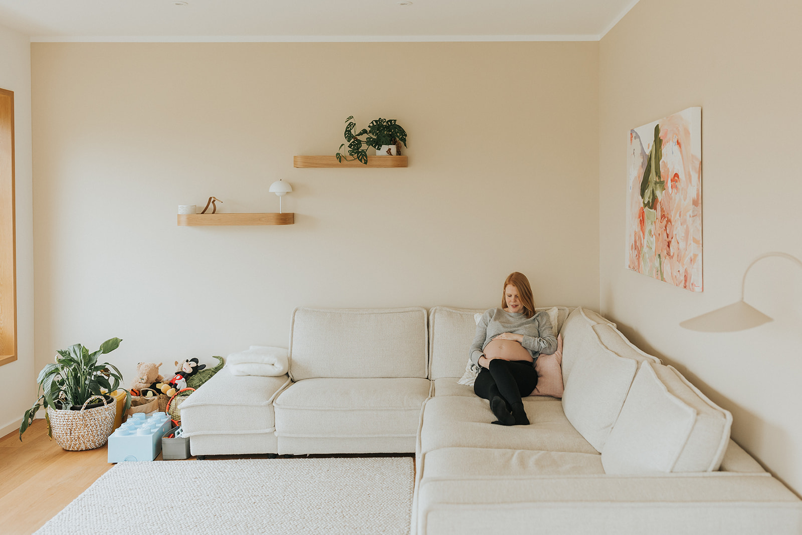 Schwangerschaftsbilder im eigenen zuhause