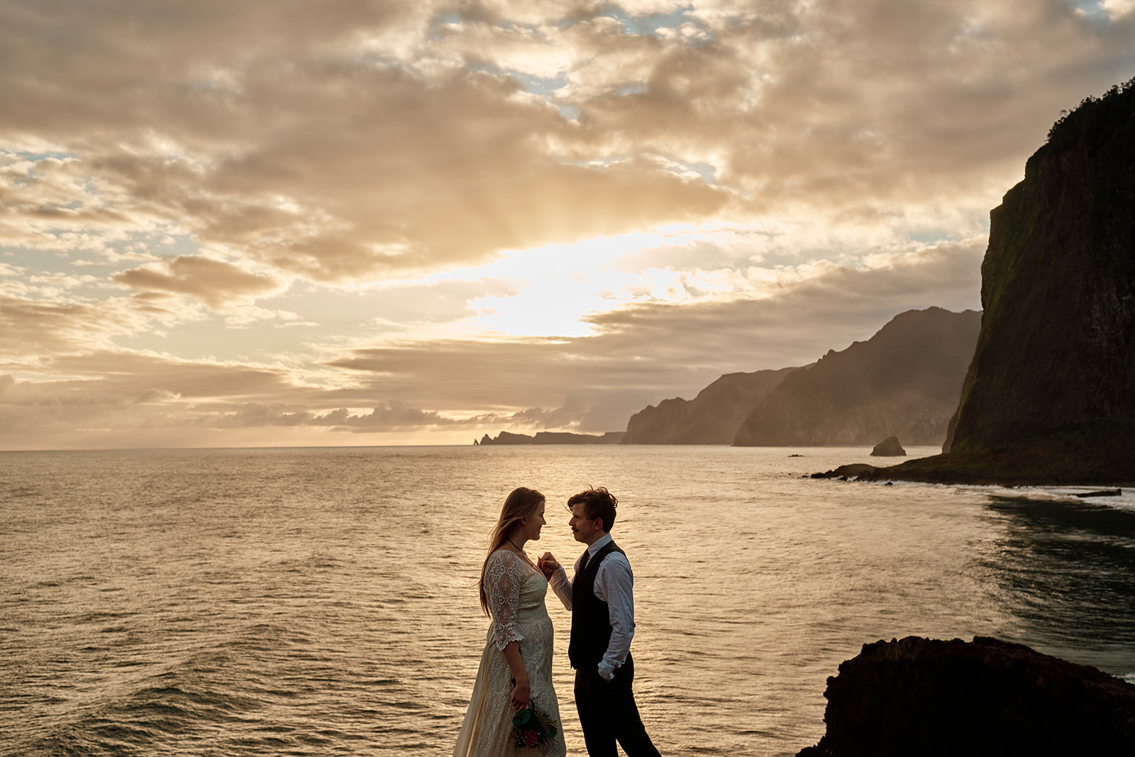 Madeira elopement sunrise