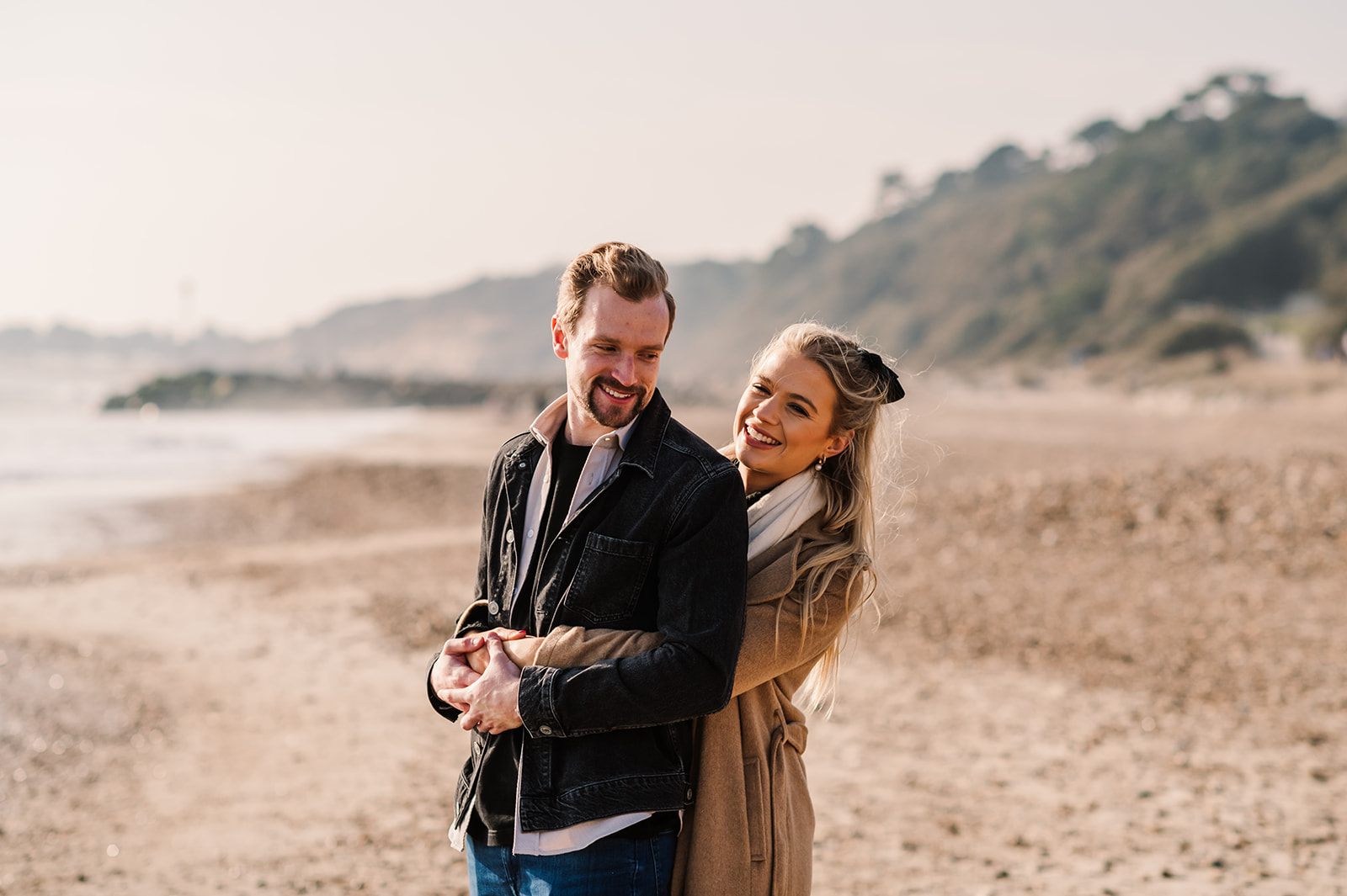 Couple photoshoot near Bournemouth Beach