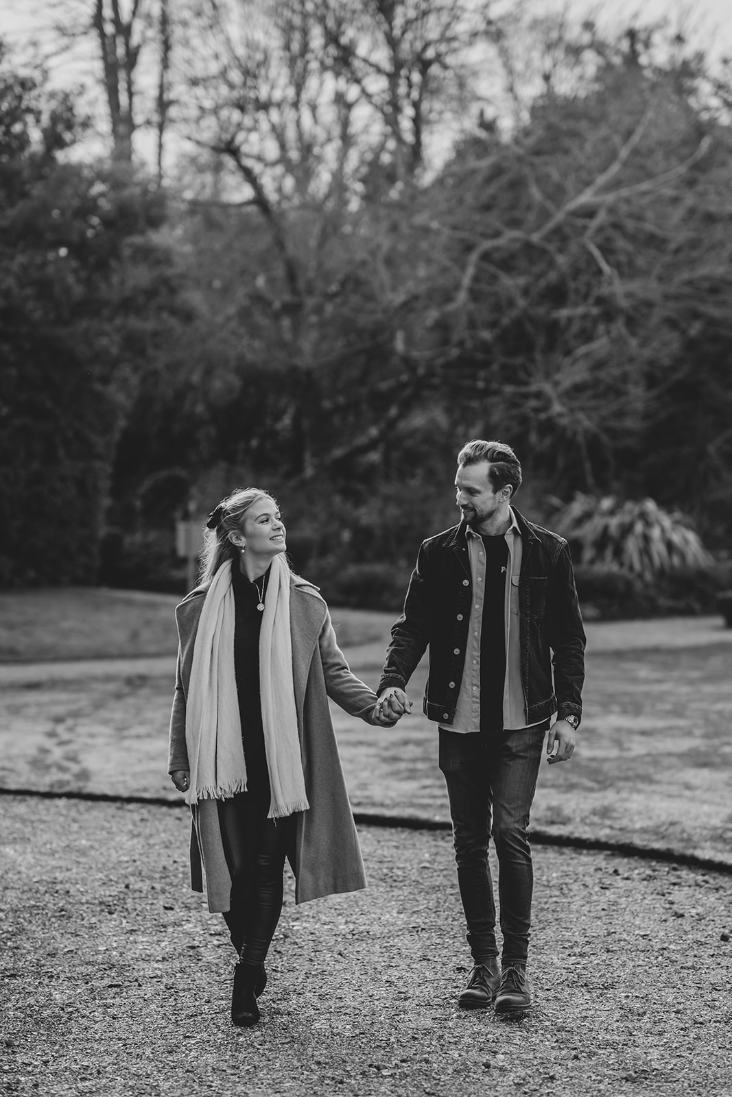 Engagement photoshoot at Highcliffe Castle