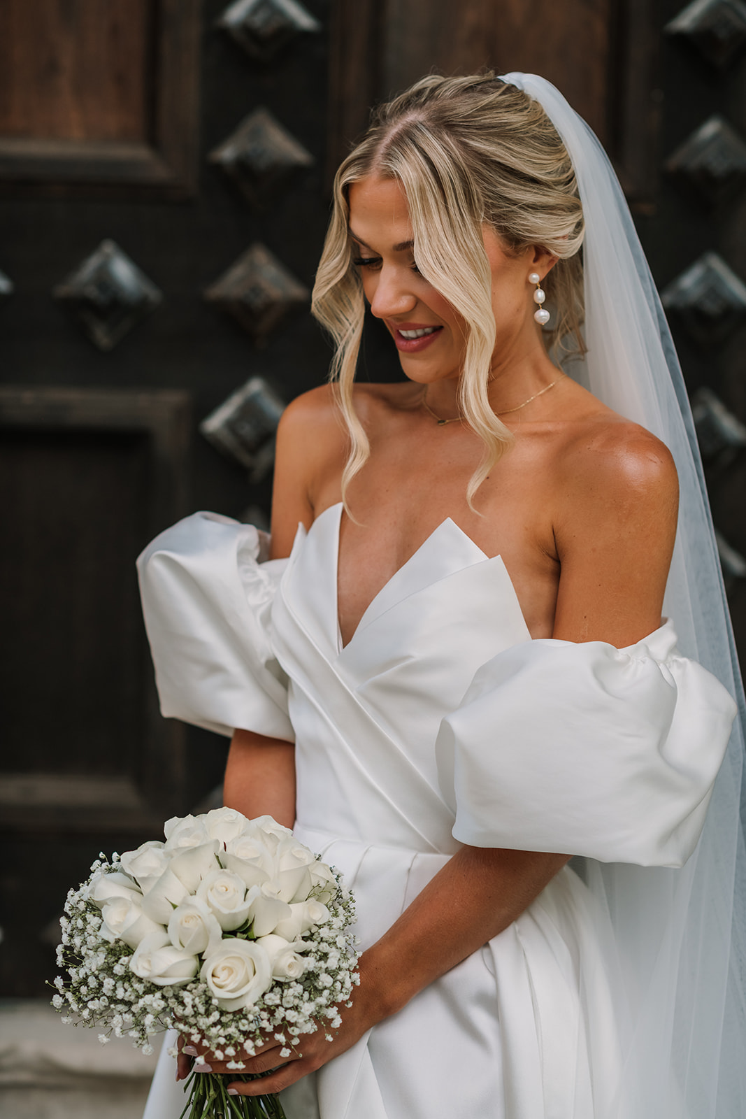 Portrait of Real Bride from Anna Bridal in Suzanne Neville