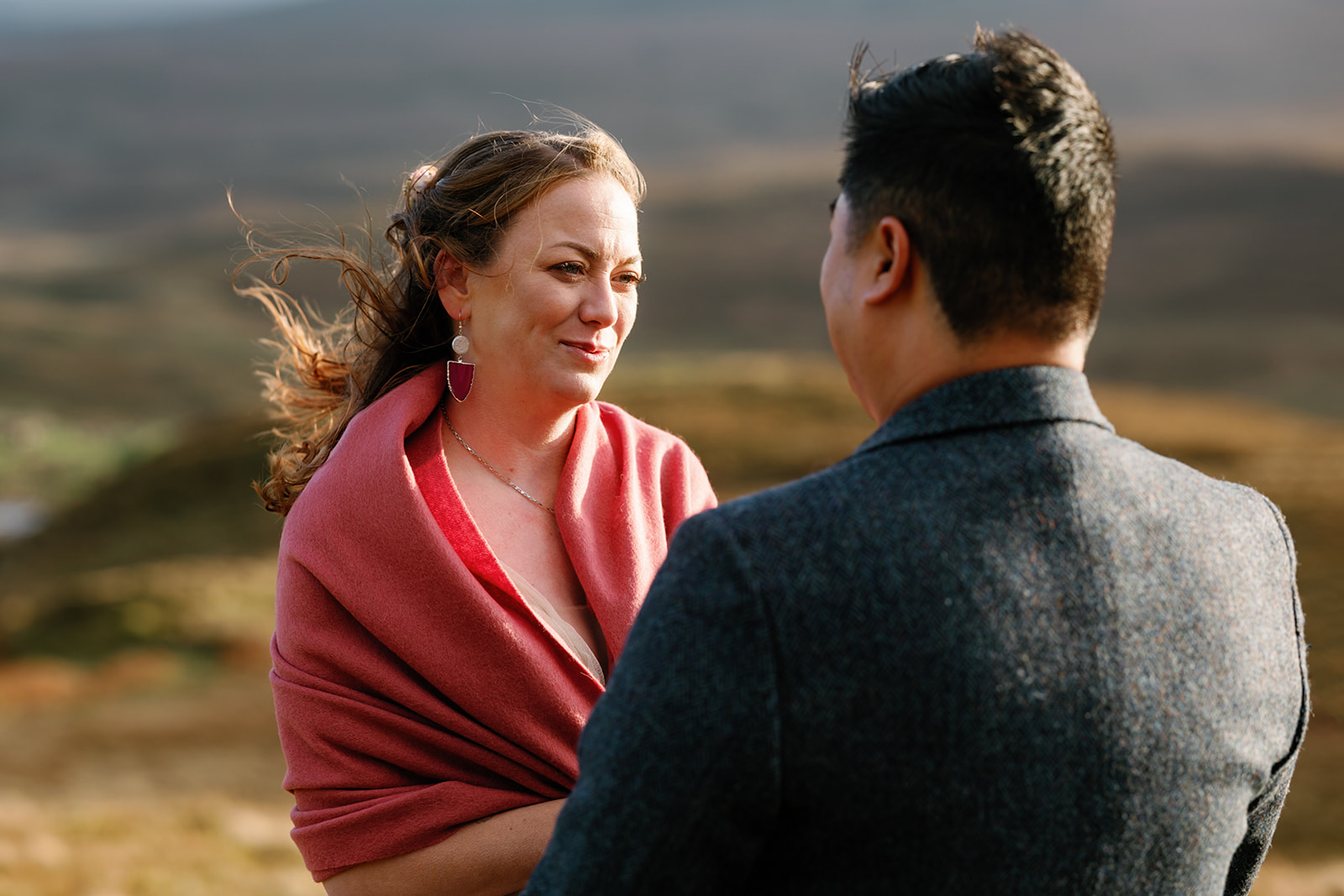 Mellie and Andrew's elopement on the Isle of Skye is filled with emotion as they hold hands.