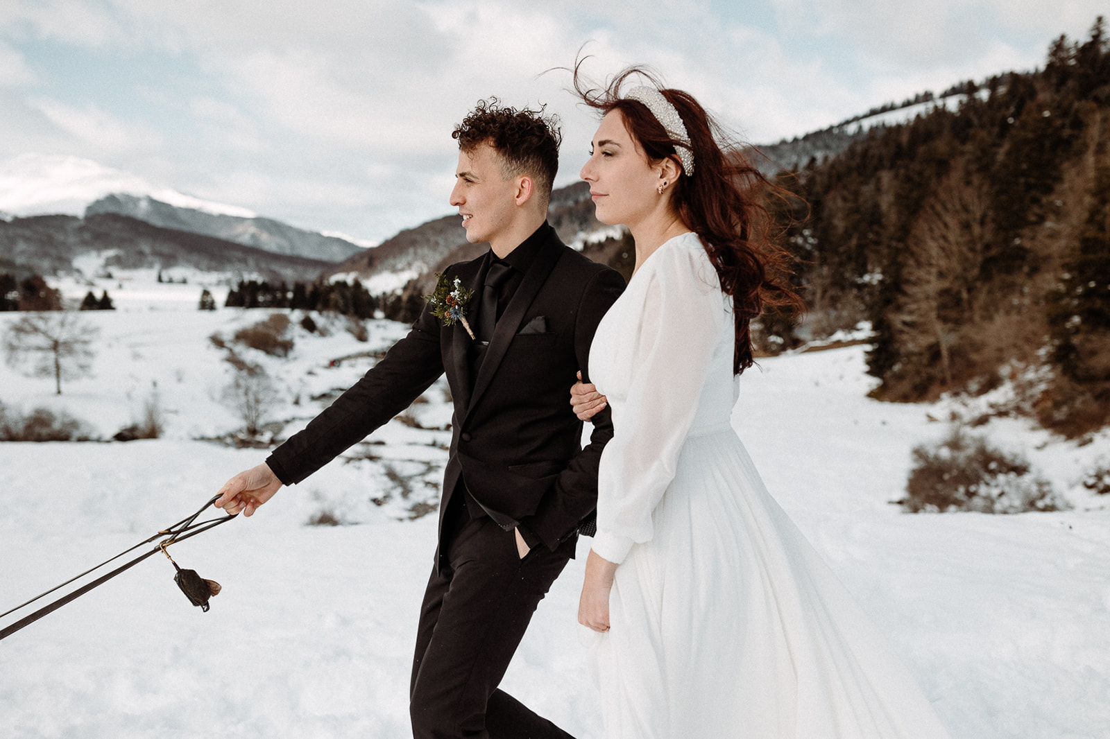 mariage dans la neige