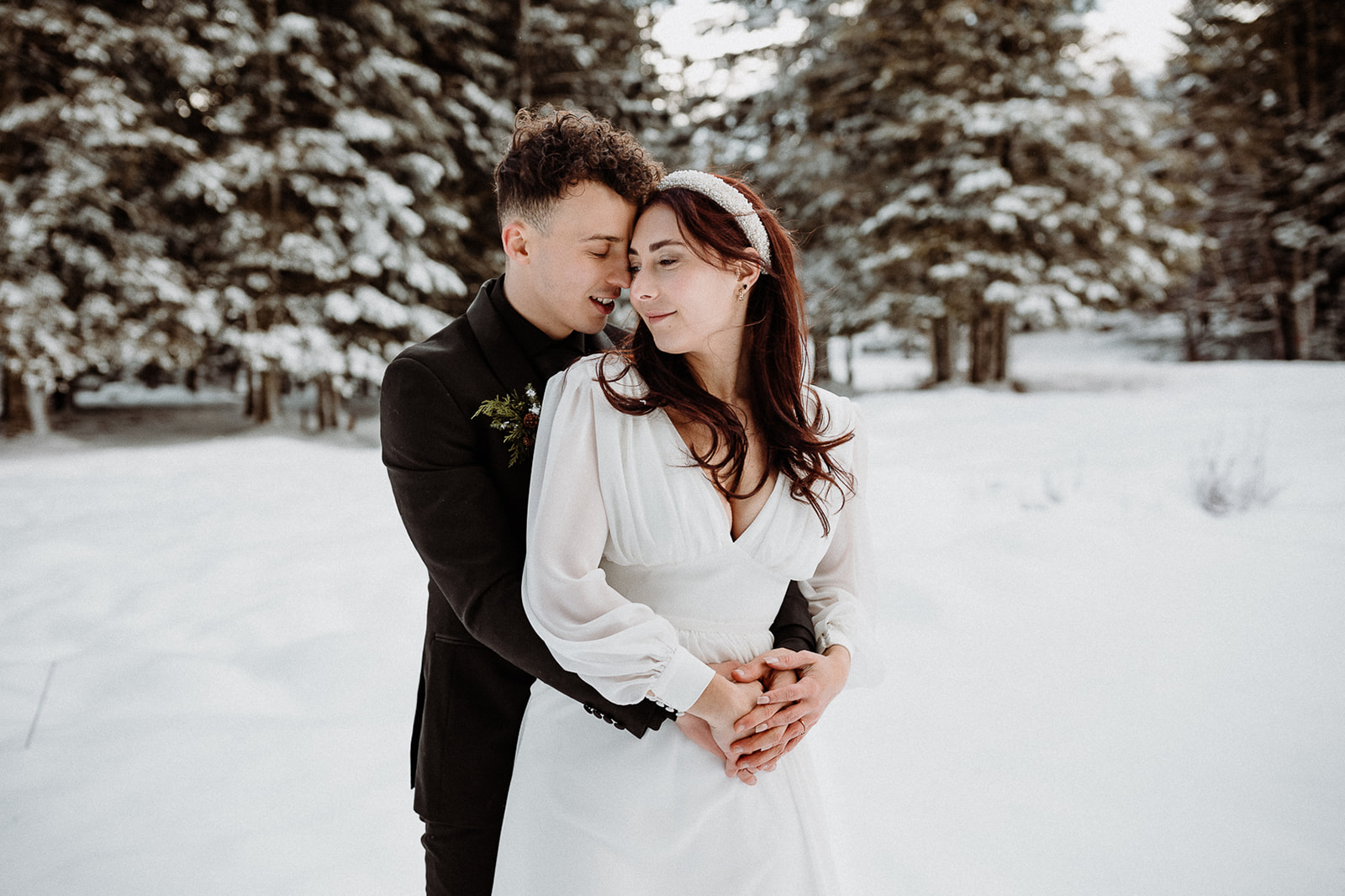 mariage dans la neige