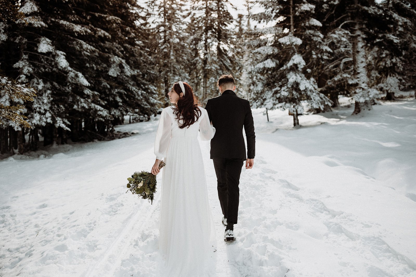 mariage en hiver dans les Pyrénées