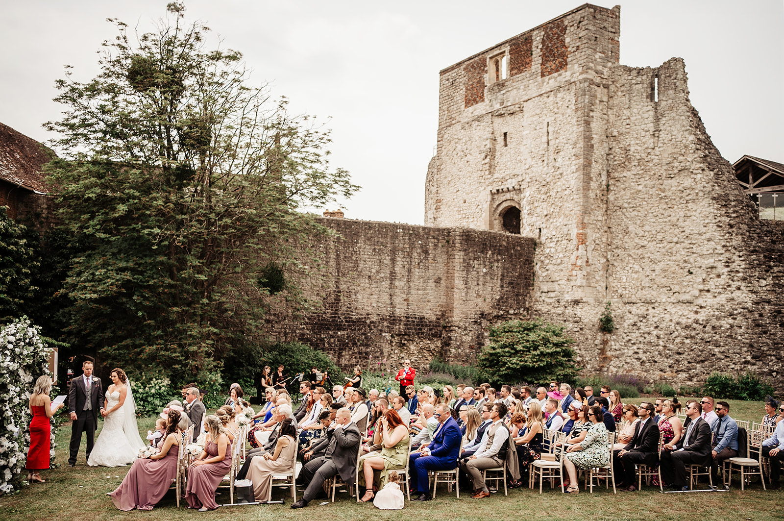 outdoor ceremony Farnham Castle