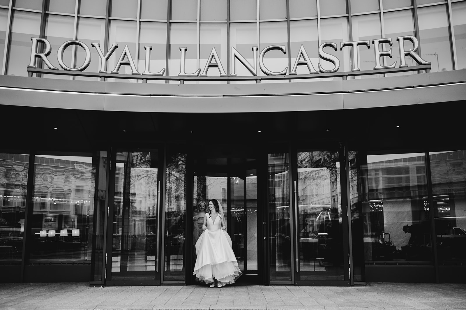 bride exists royal Lancaster London hotel