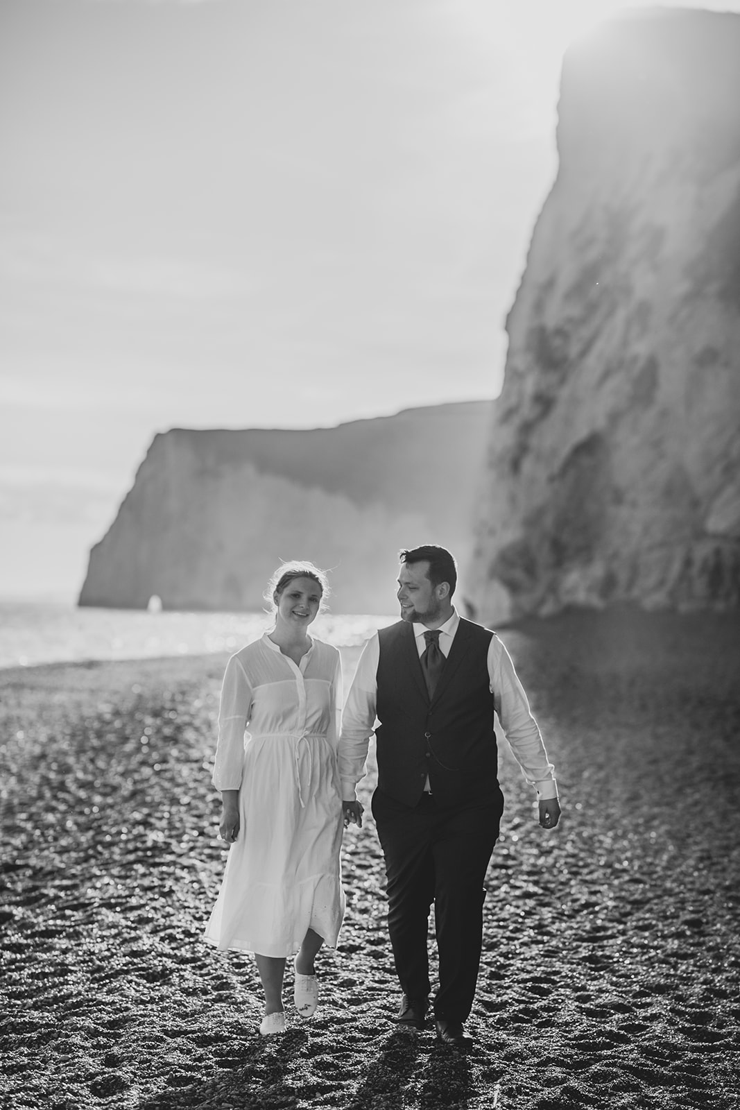 Beach honeymoon photoshoot in Dorset