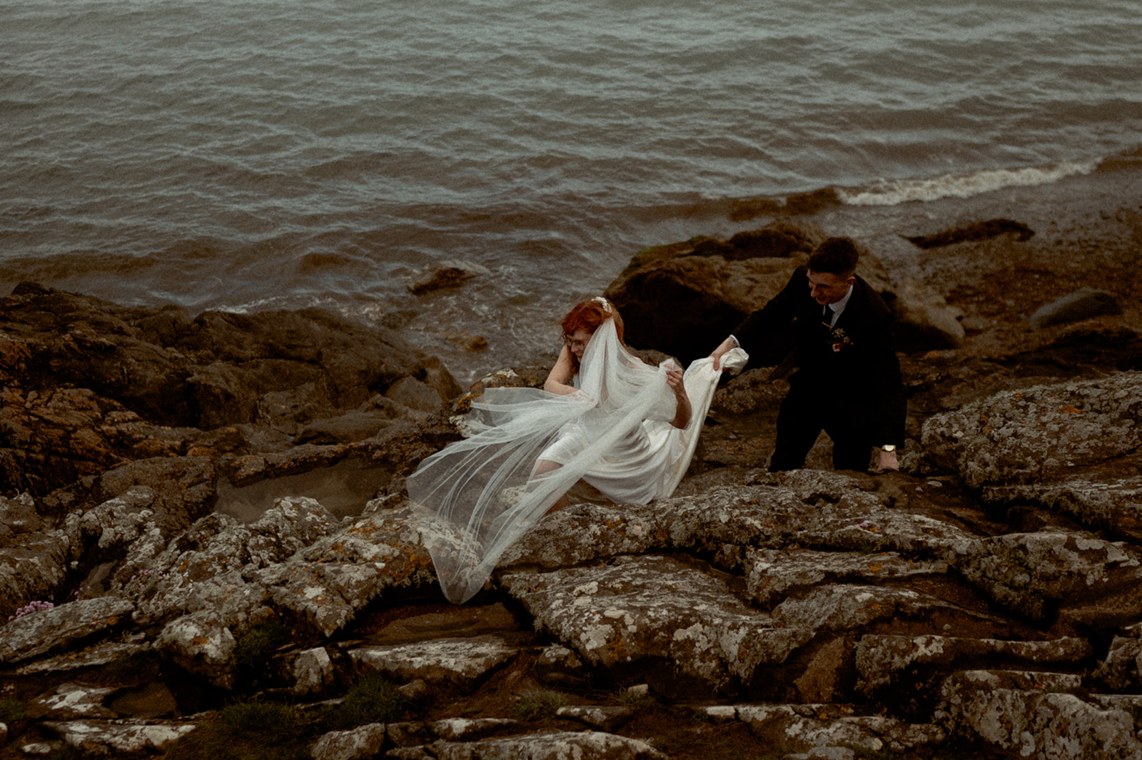 A spring elopement featuring a legal marriage at Penarth Fawr and an exchange of vows along the Llyn Peninsula.