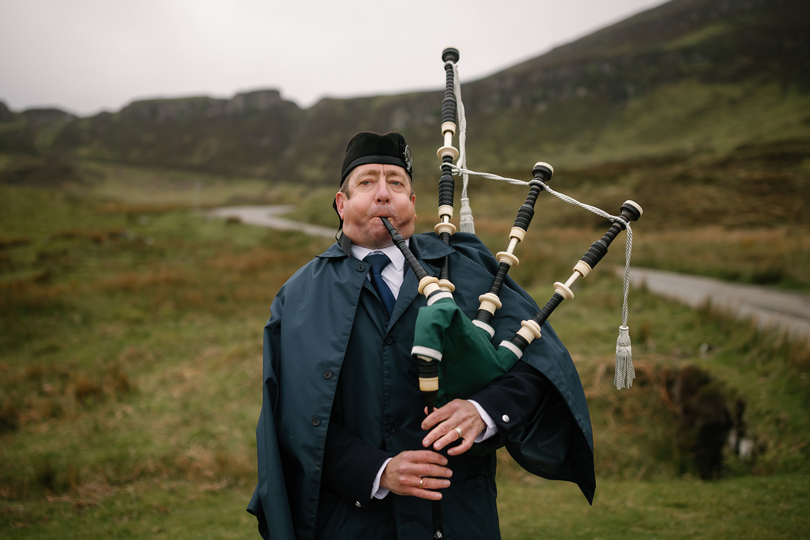 The Piper leads the way, setting a melodic tone for Becca and Nick's journey into marital bliss in the heart of Scotland