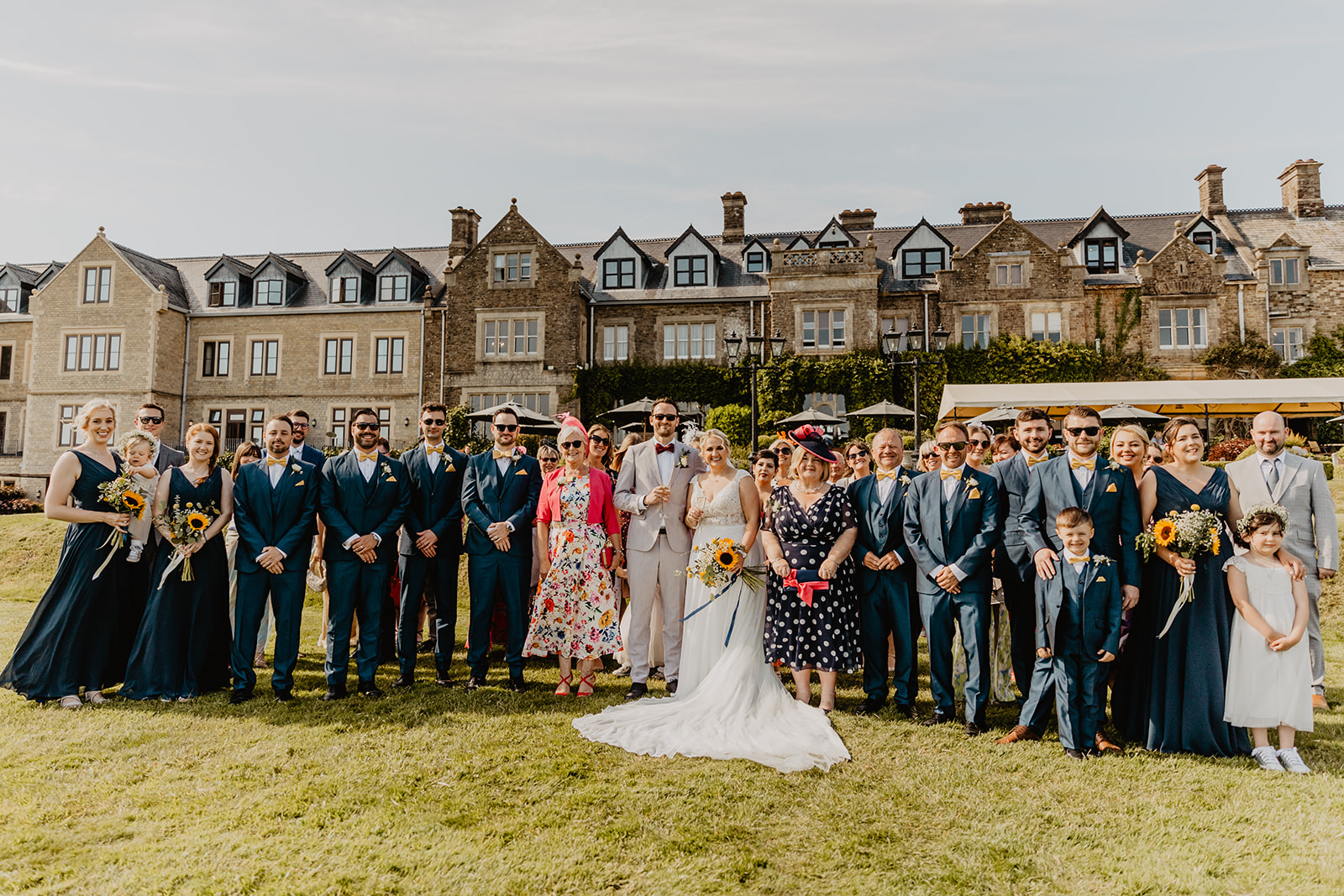 Bridal party at a South Lodge, Sussex Wedding. By Olive Joy Photography