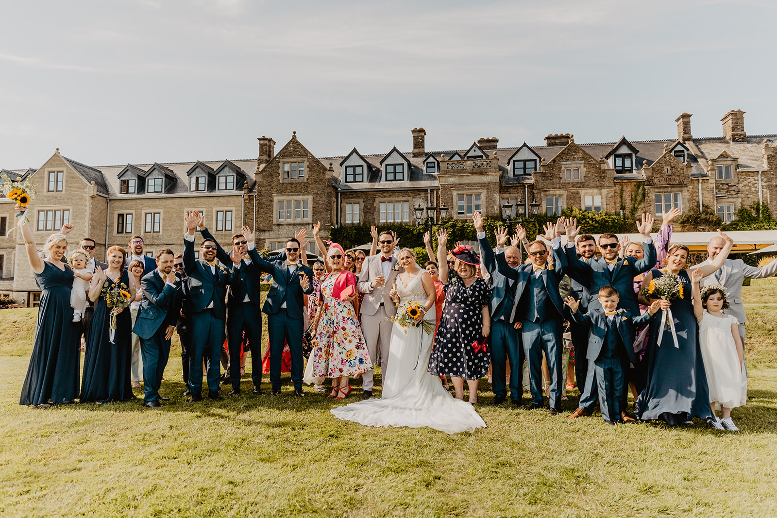 Bridal party at a South Lodge, Sussex Wedding. By Olive Joy Photography