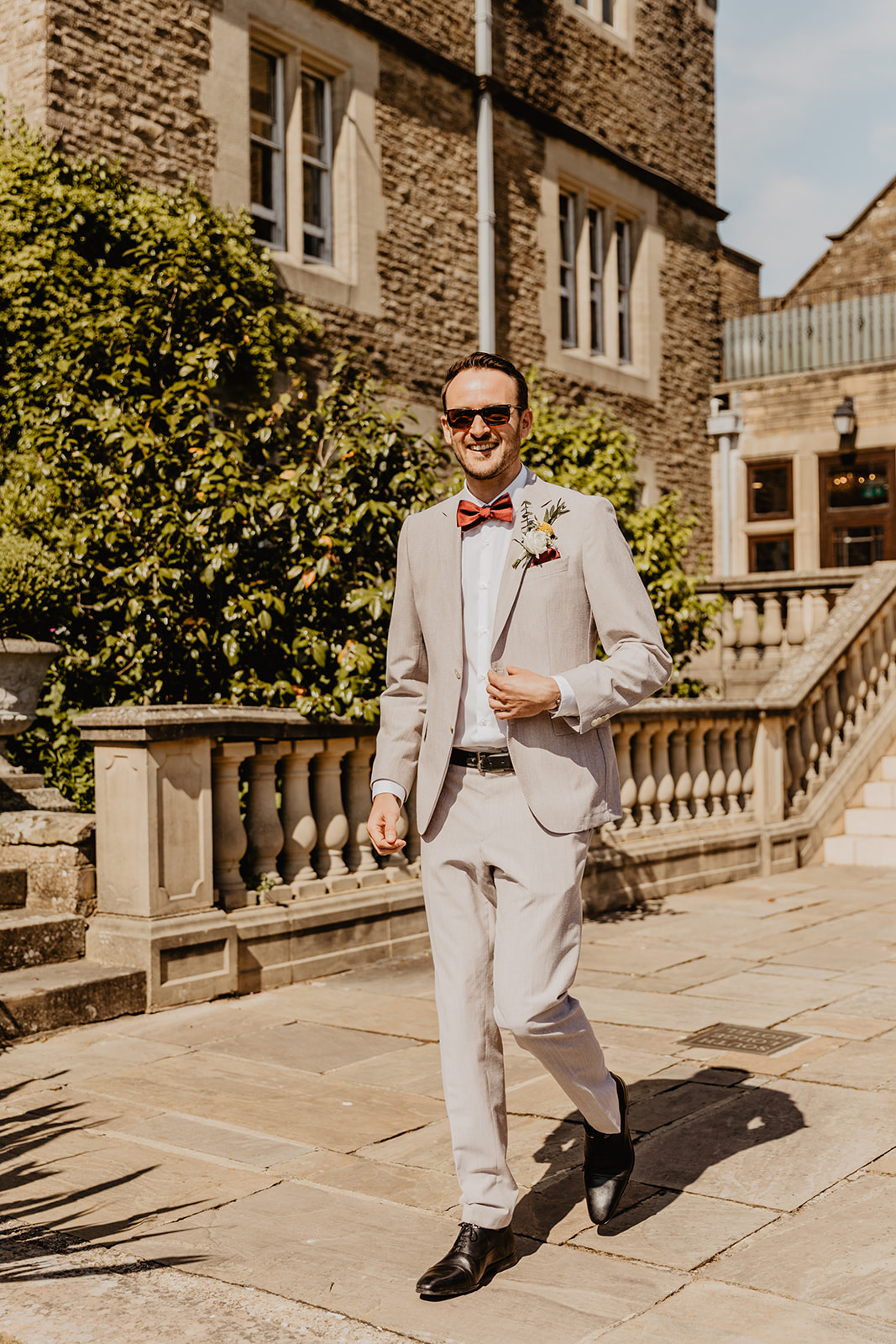 Groom at a South Lodge, Sussex Wedding. By Olive Joy Photography