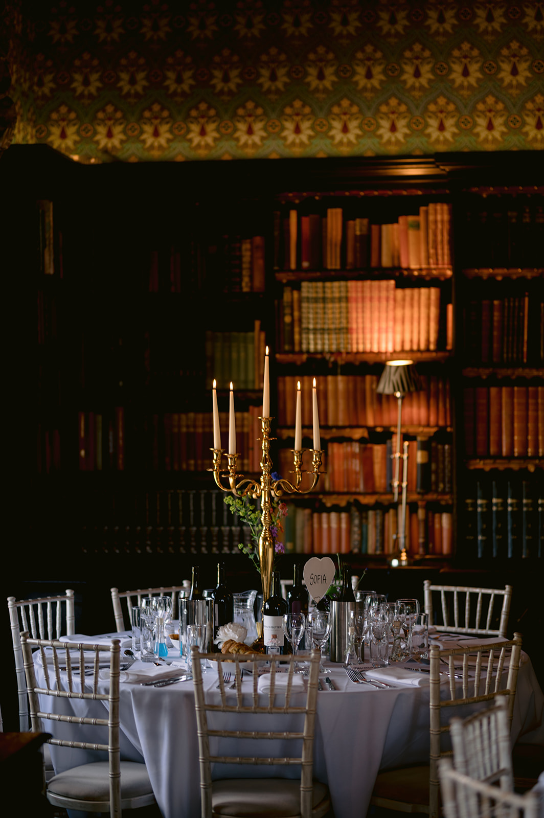 Details of delight: Decorative elements bring a touch of magic to Huntsham Court castle's wedding setting, England