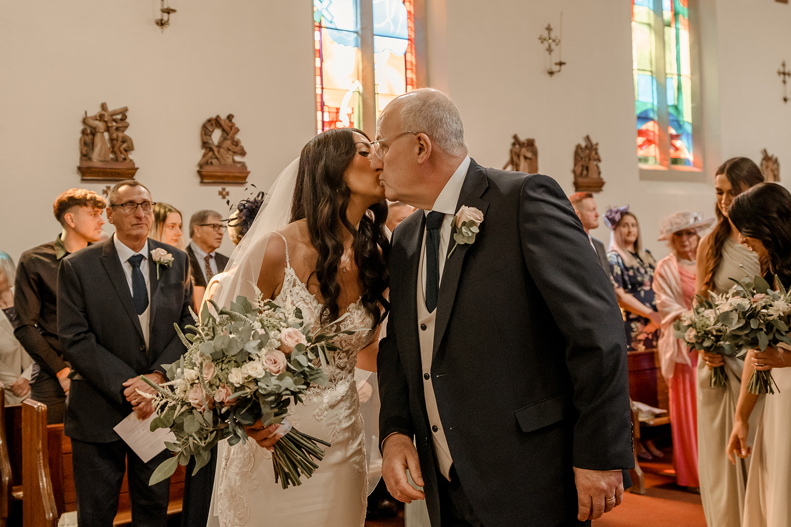 bride and father of the bride at Chesterfield wedding