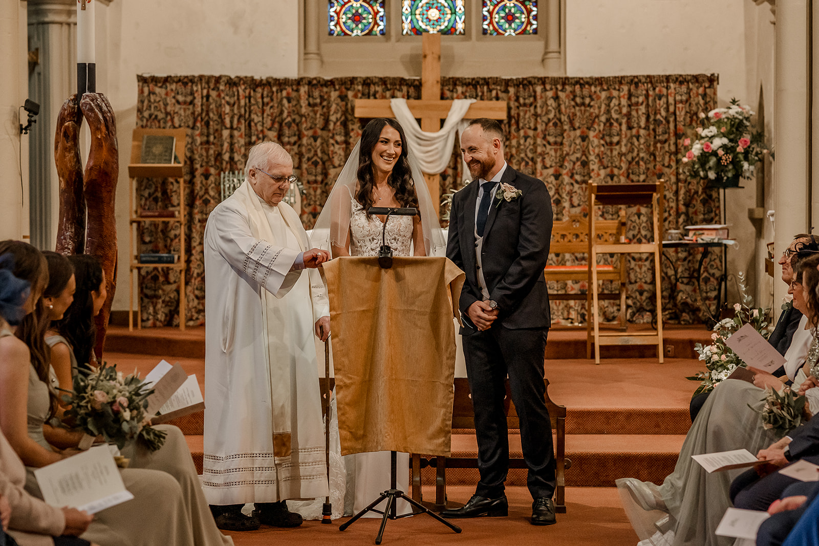 wedding in church at derbyshire