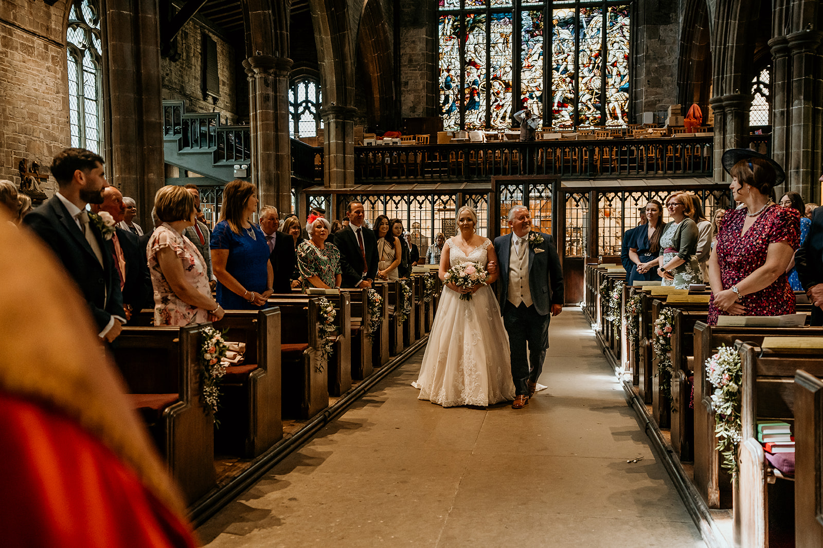a wedding at The Parish Church of St Mary and All Saints in chesterfield