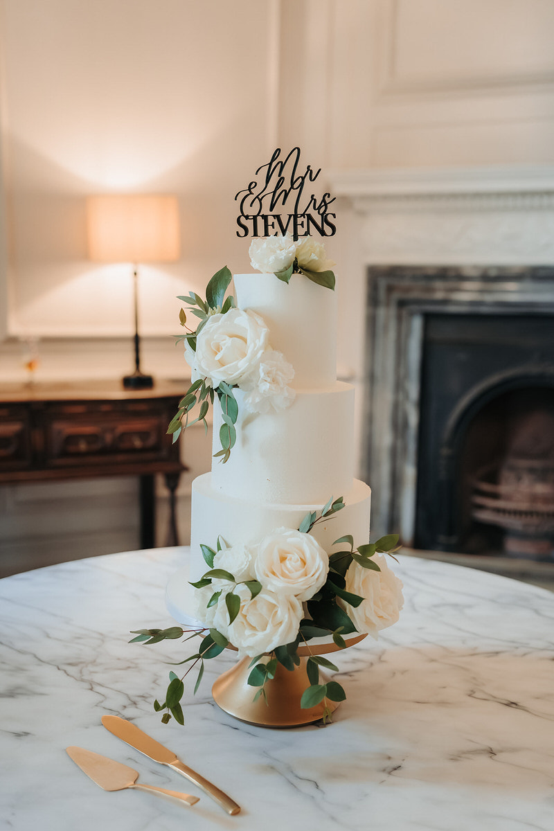 Wedding cake made by The Silver Cake at Brympton House