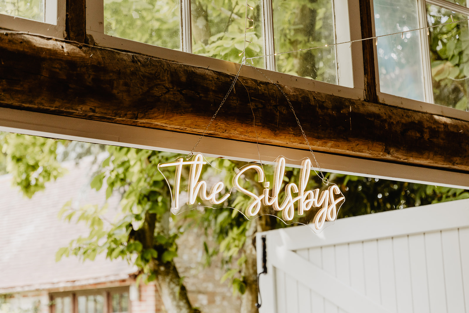 Wedding sign at a Bury Manor Barn Wedding in Sussex. Photographer OliveJoy Photography.