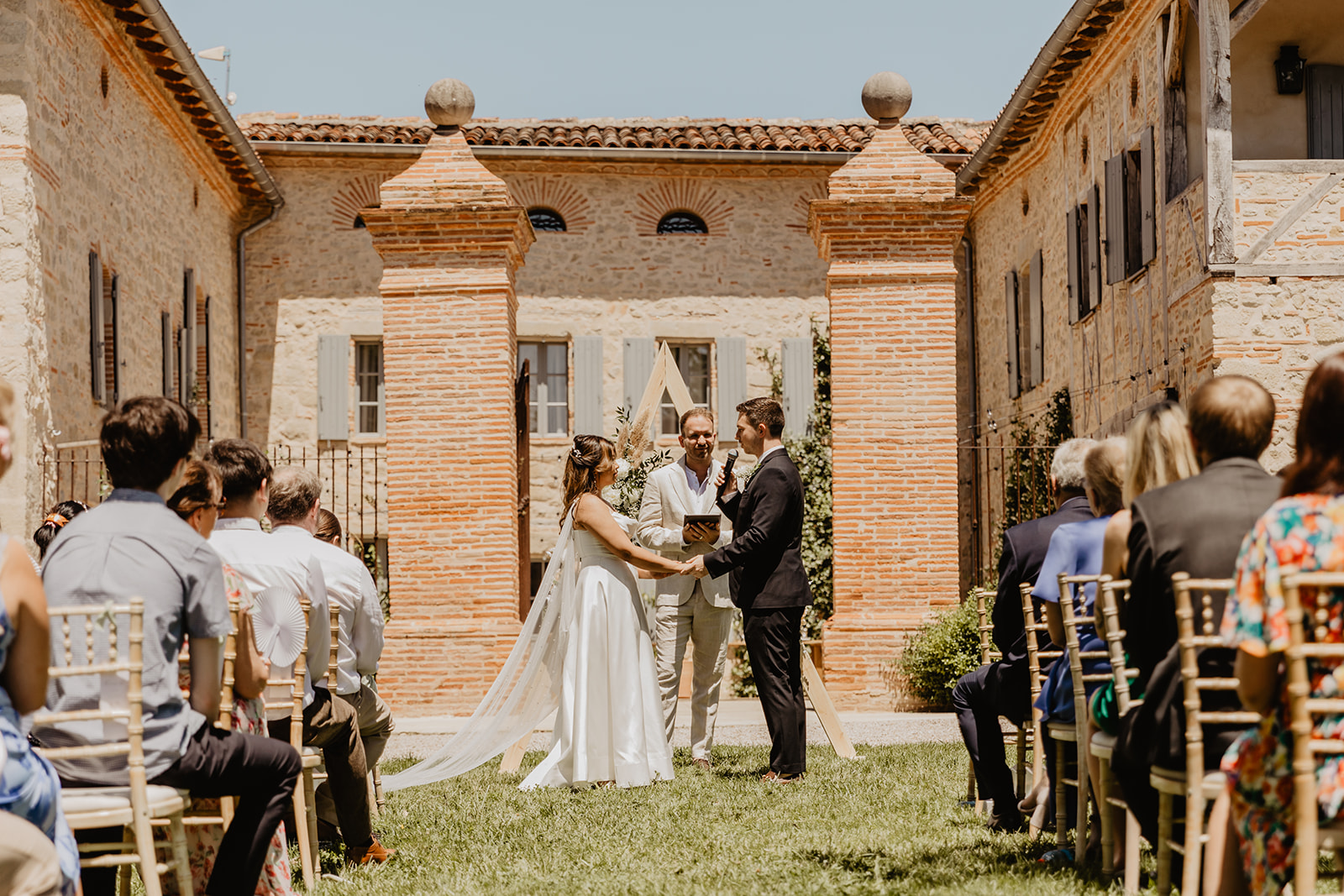 Bride and Groom at a France Destination Wedding. Photography and Videography by Olive Joy Photography