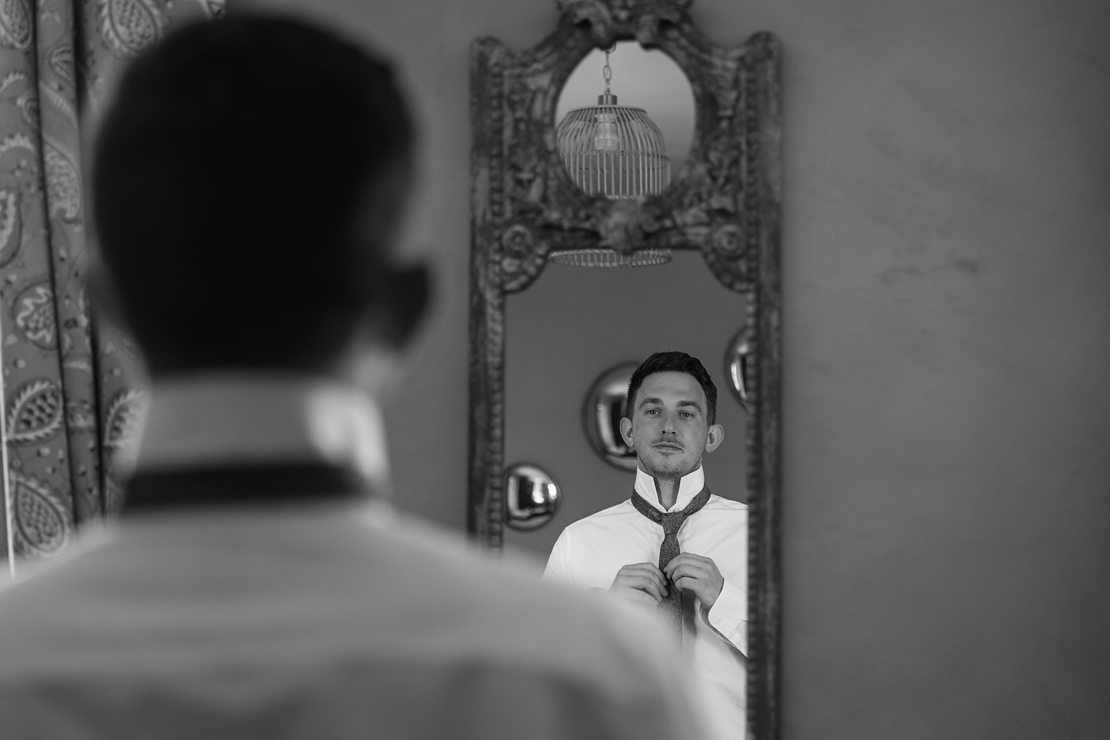 Groom getting ready at a France Destination Wedding. Photography and Videography by Olive Joy Photography