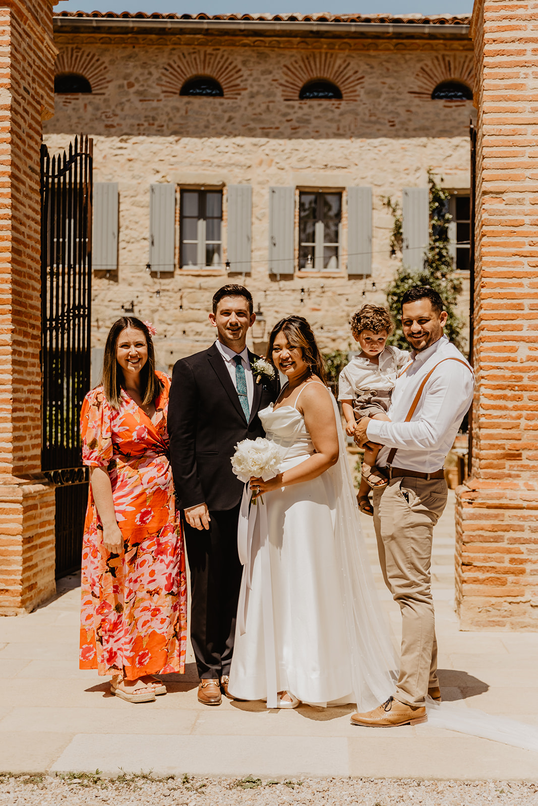 Bride and Groom with guests at a Destination Wedding in France. Photography & Videography by OliveJoy Photography