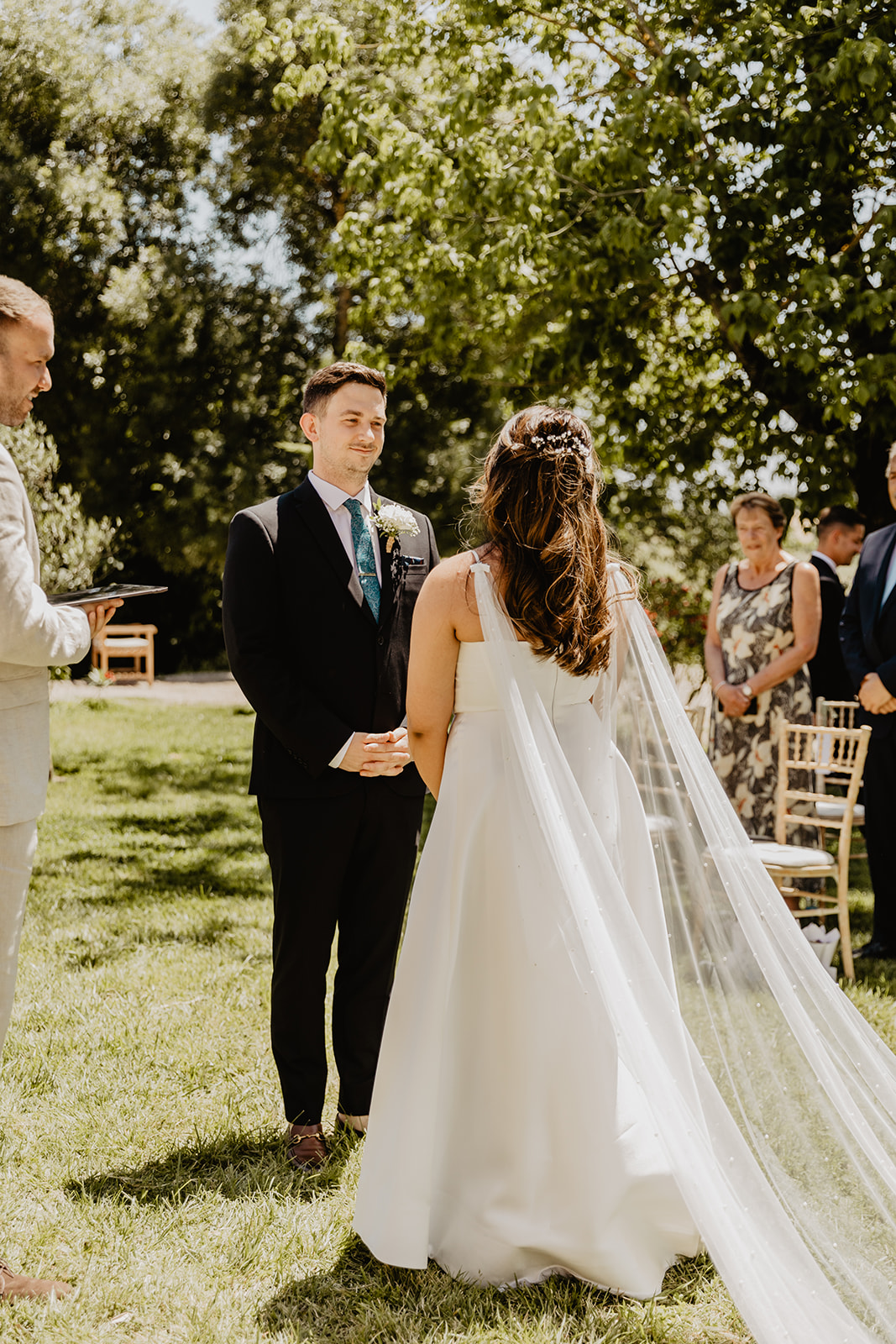 Bride and Groom at the alter at a Destination Wedding in France. Photography & Videography by OliveJoy Photography