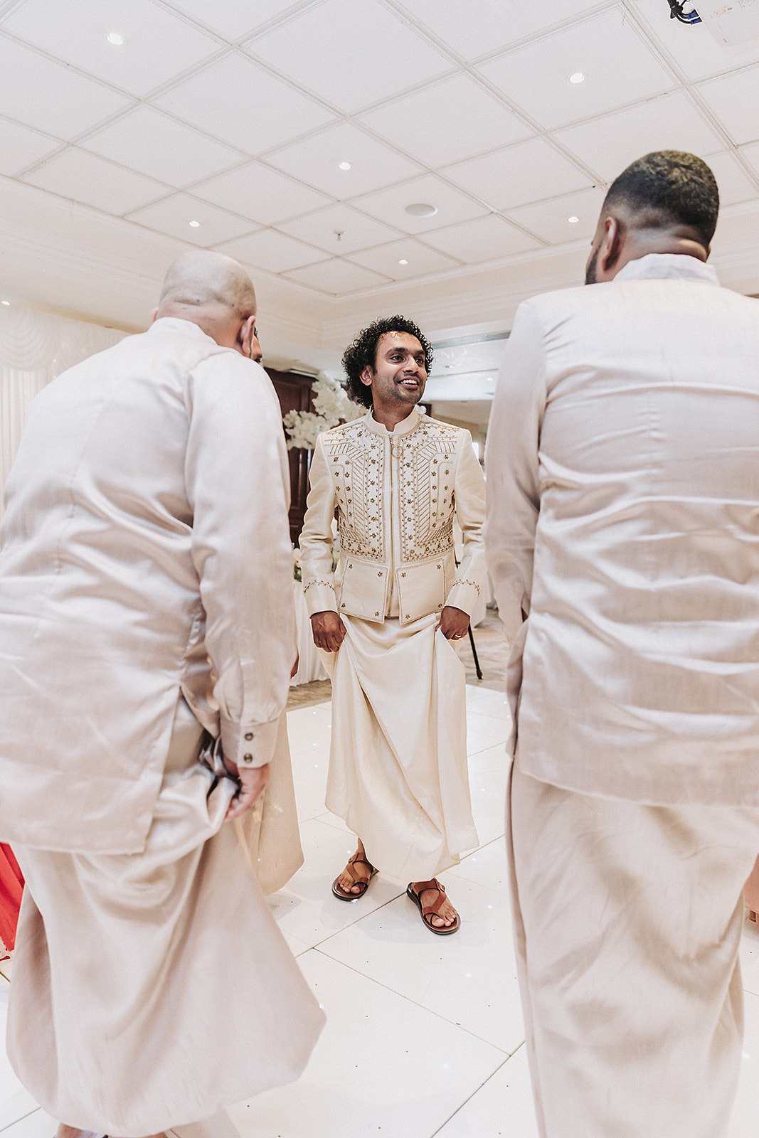 groom dance at Sri Lankan wedding
