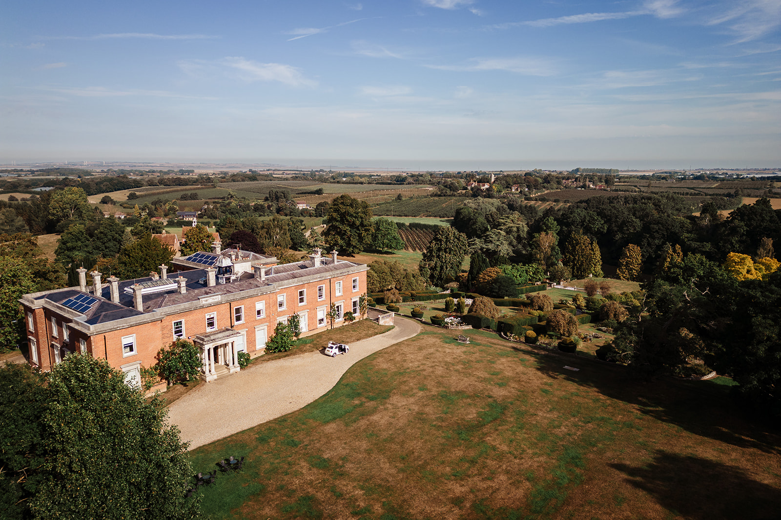 Aerial Drone photo of Mount Ephraim Country House & Gardens