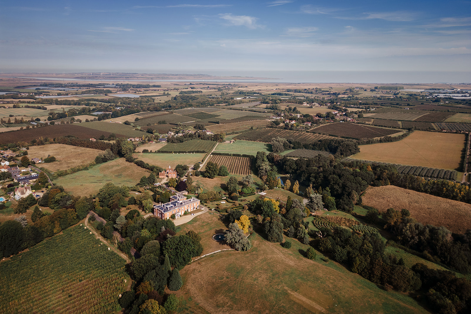Aerial Drone photo of Mount Ephraim Country House & Gardens
