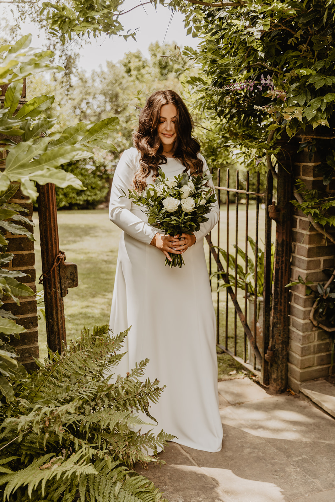 Bride at a Field Place Manor House Wedding in Worthing, Sussex. By Olive Joy Photography