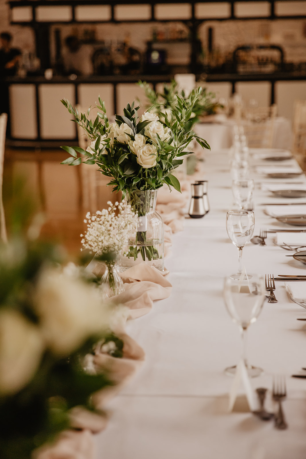 Wedding reception at a Field Place Manor House Wedding in Worthing, Sussex. By Olive Joy Photography