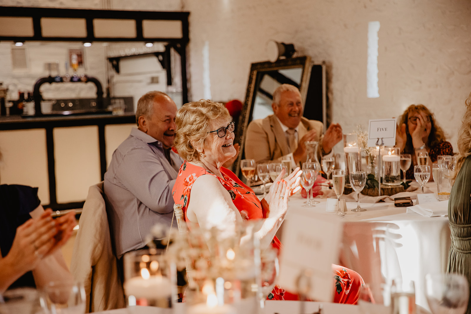 Wedding Reception at a Field Place Manor House Wedding in Worthing, Sussex. By Olive Joy Photography