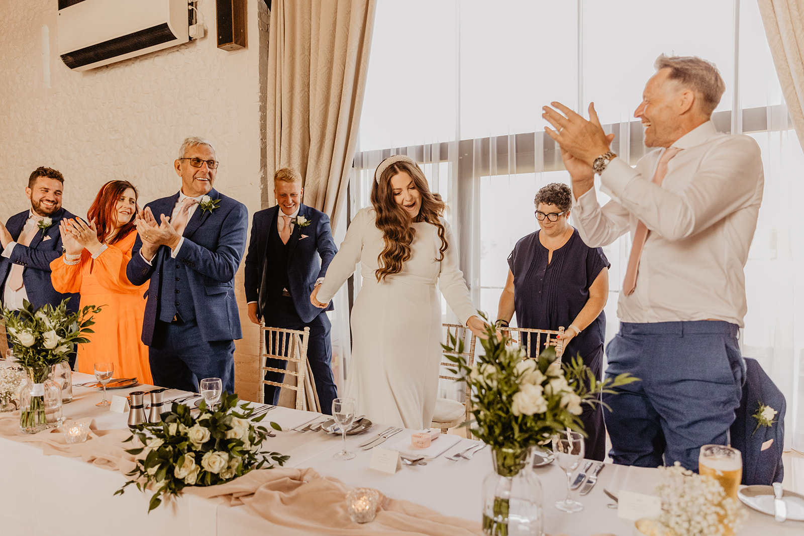 Wedding Reception Speeches at a Field Place Manor House Wedding in Worthing, Sussex. By Olive Joy Photography