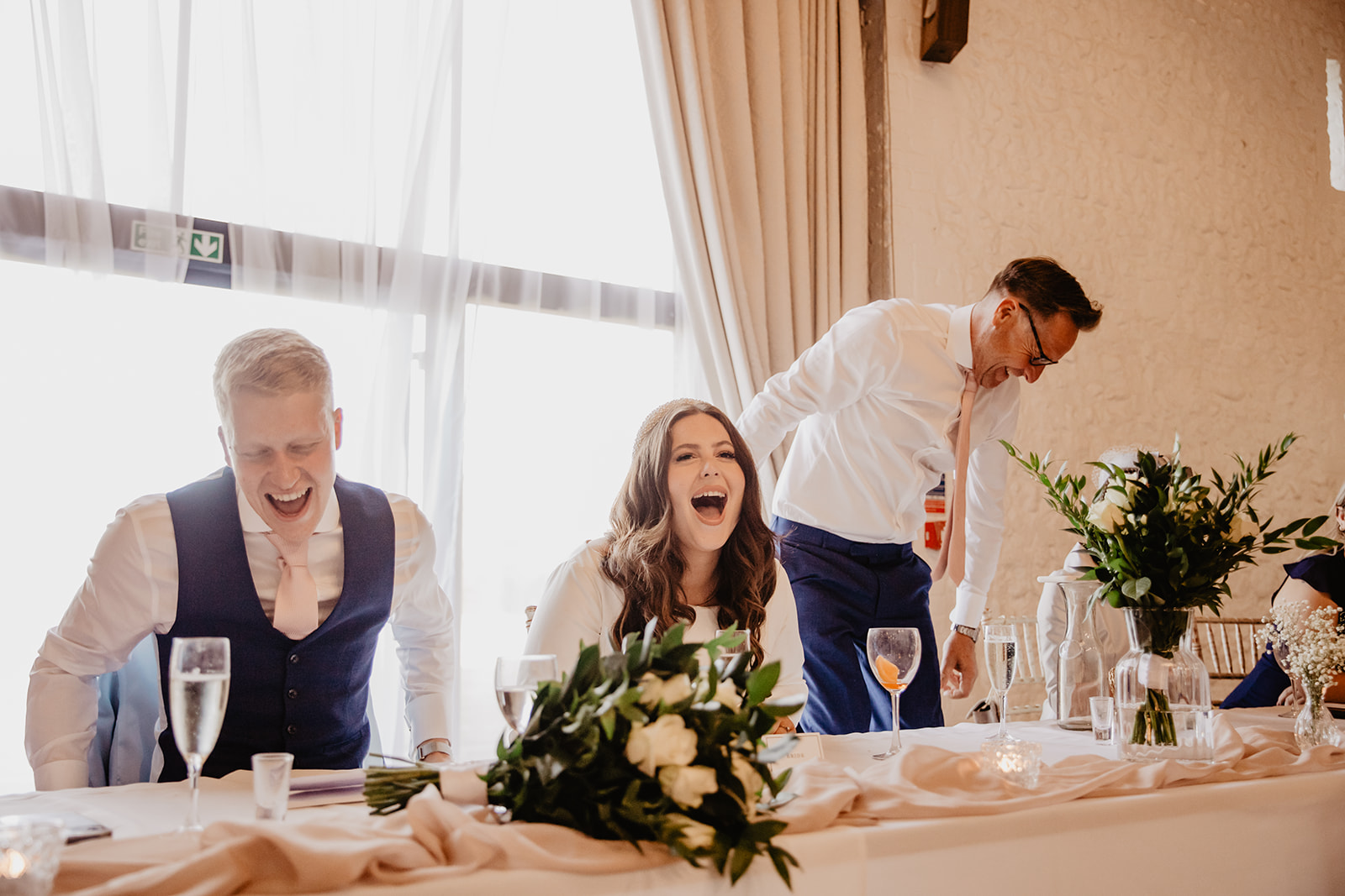 Wedding Reception speeches at a Field Place Manor House Wedding in Worthing, Sussex. By Olive Joy Photography