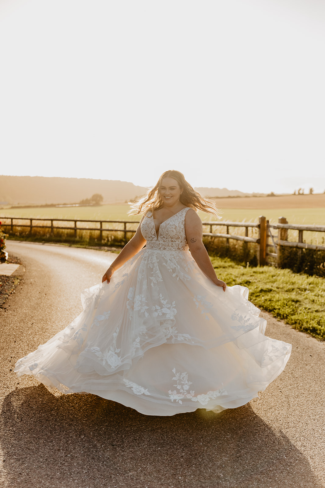 Bride at a Long Furlong Barn Wedding in Worthing, Sussex. By Olive Joy Photography.