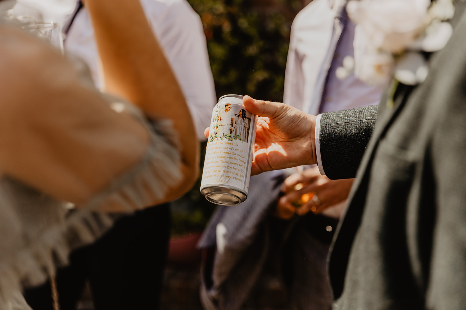 Personalised wedding beers at a Long Furlong Barn Wedding in Worthing, Sussex. By Olive Joy Photography.