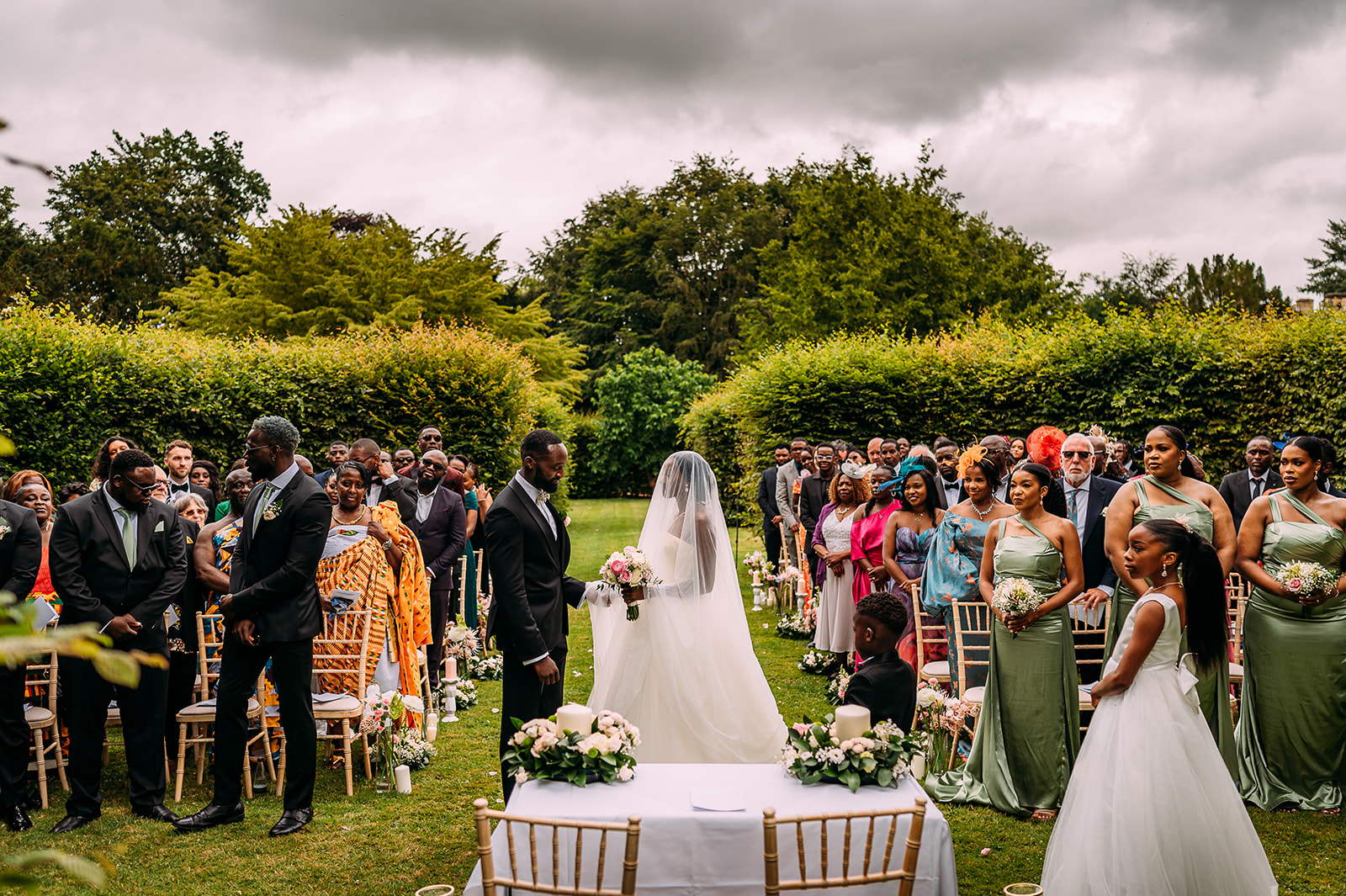 Wedding ceremony in the walled gardens
