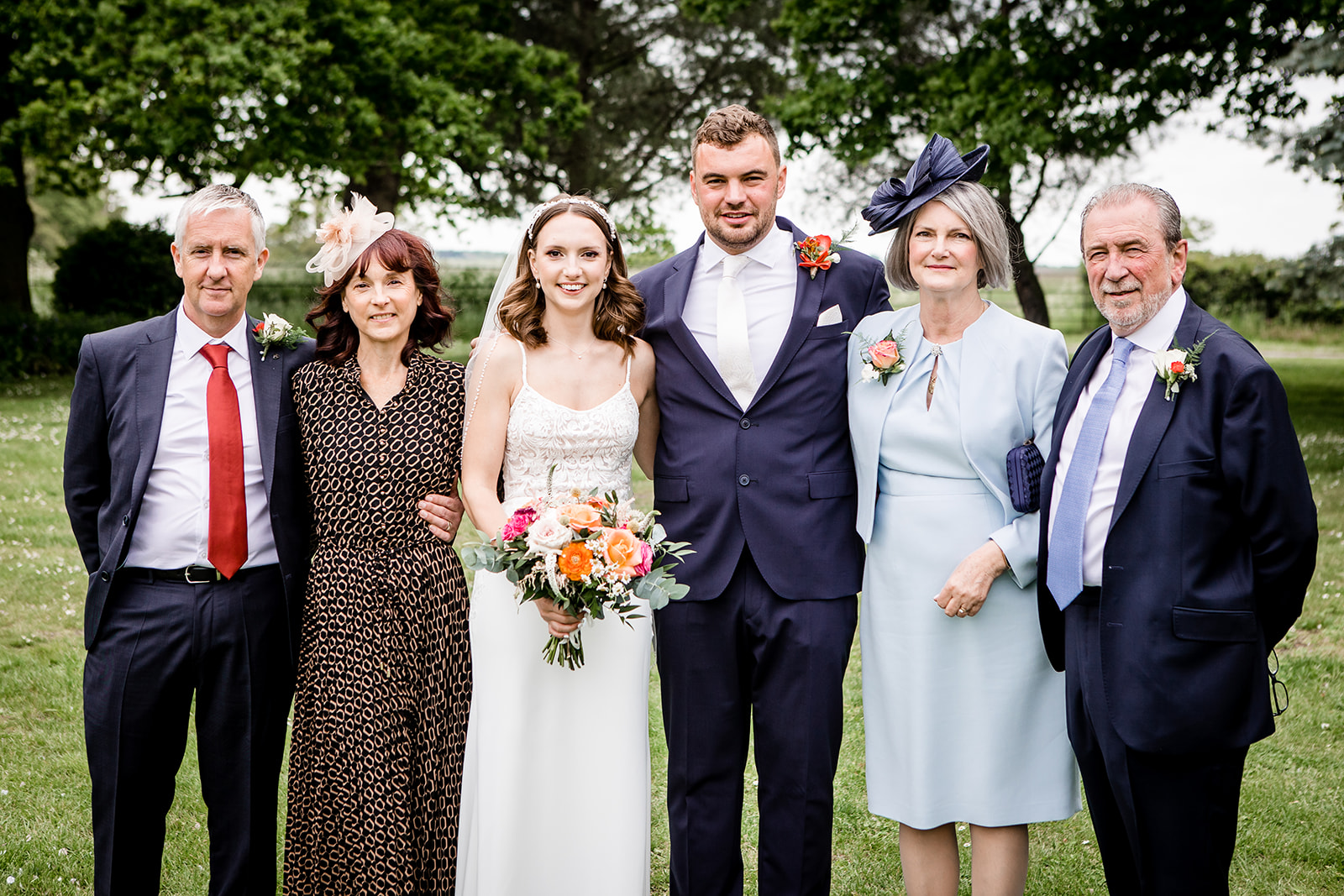 formal wedding family group shot