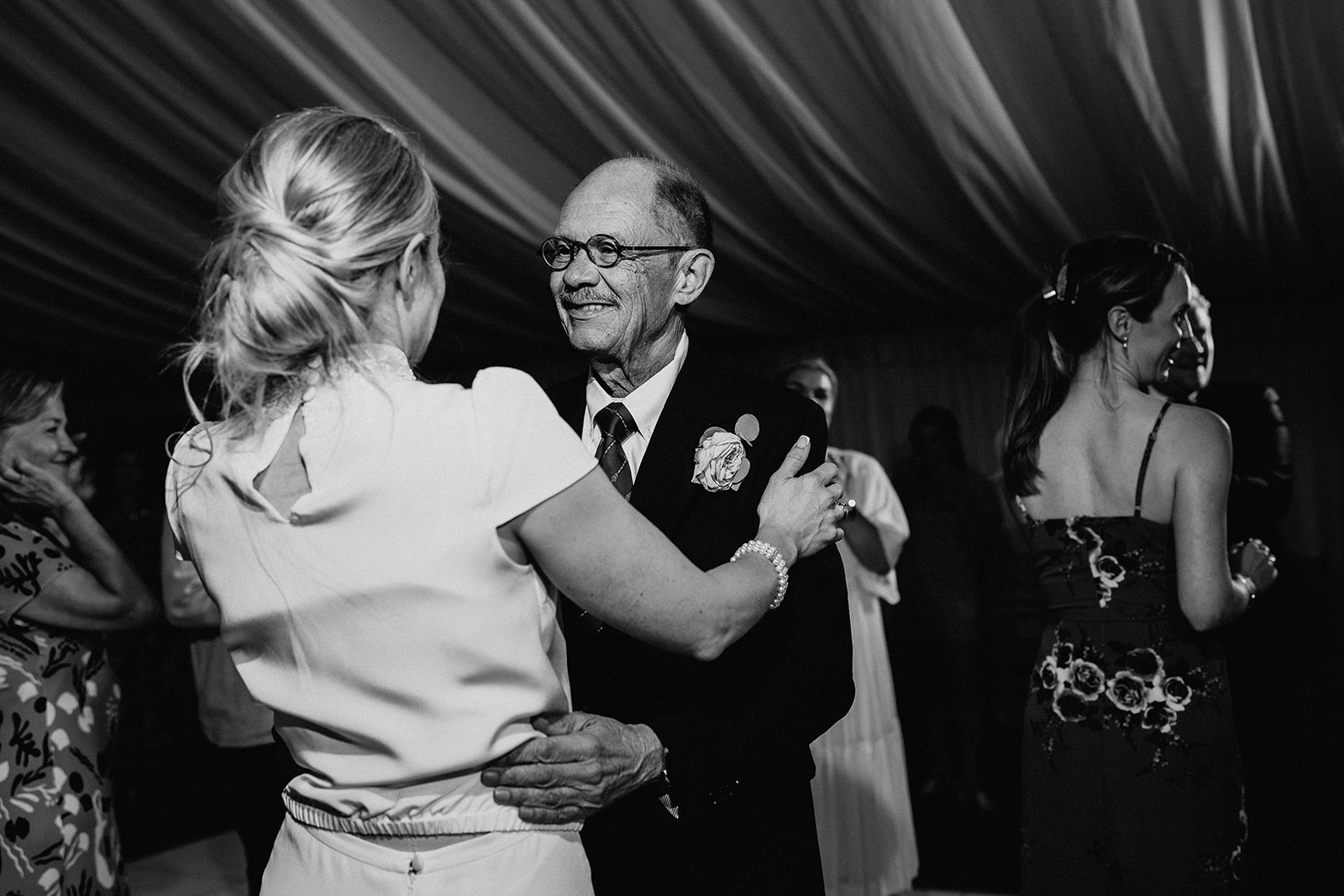 father and daughter first dance on wedding day