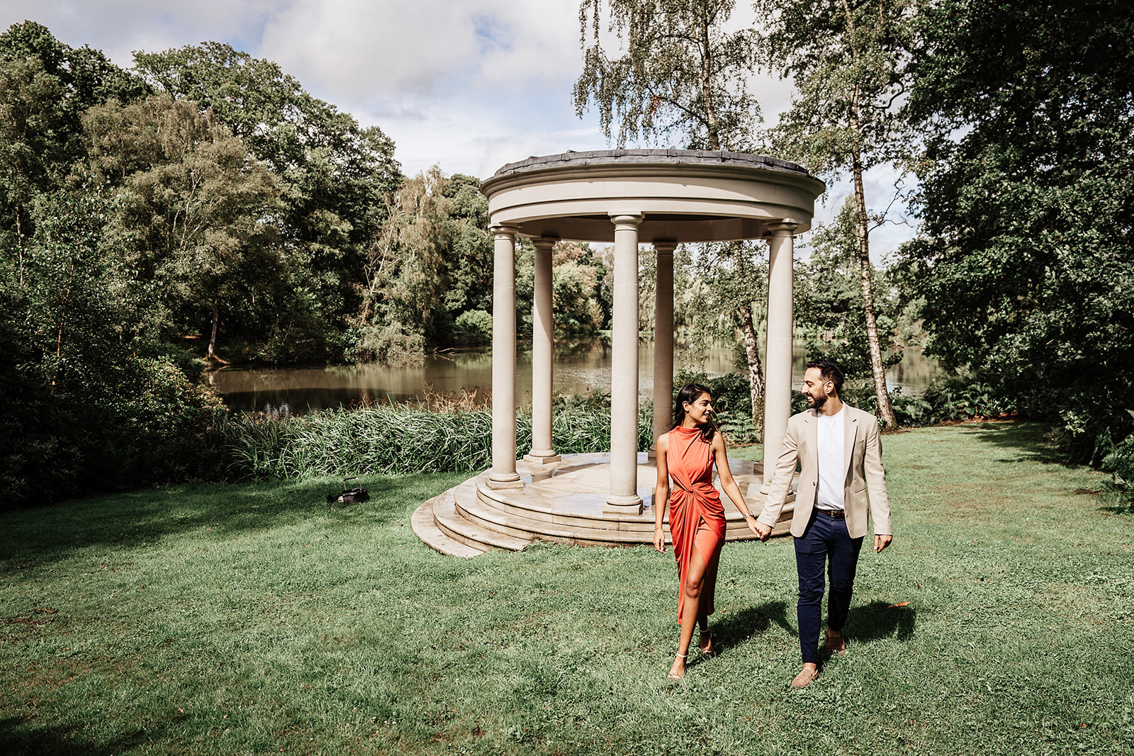 Engagement photoshoot Heckfield place