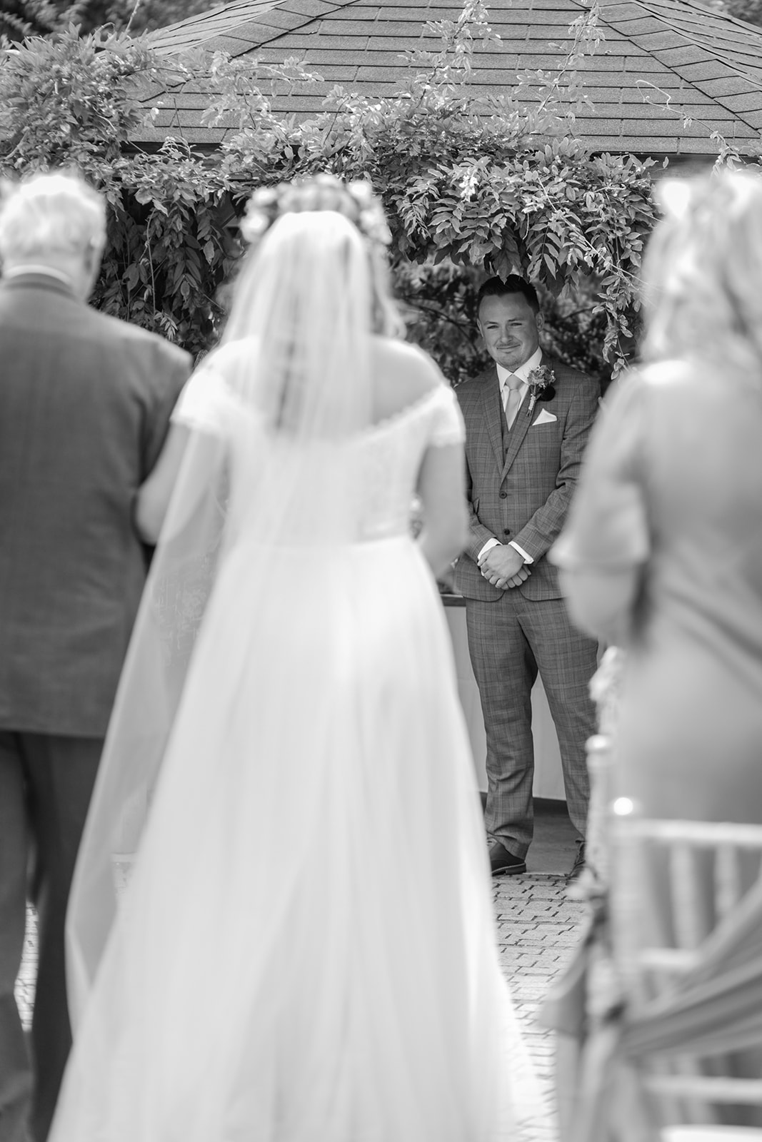 Bride and Father at Field Place Wedding Worthing, Sussex. By OliveJoy Photography.