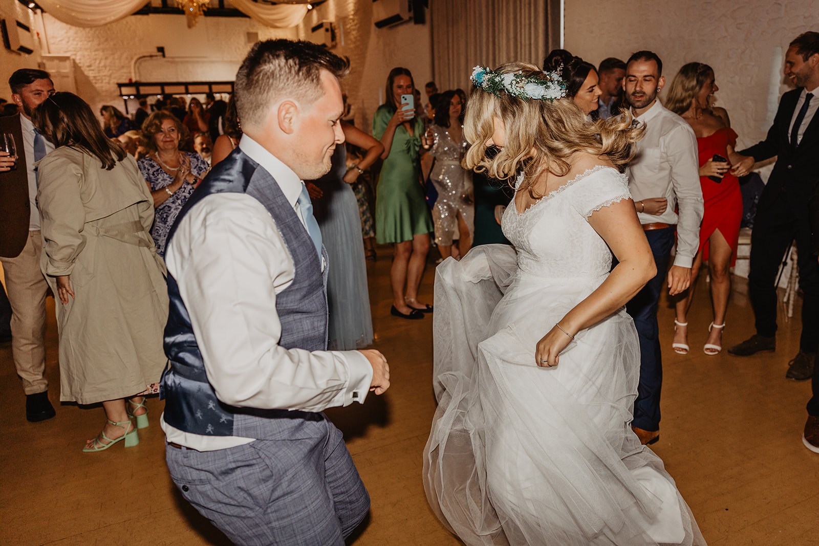 Bride and groom's first dance at Field Place Wedding Worthing, Sussex. By OliveJoy Photography.