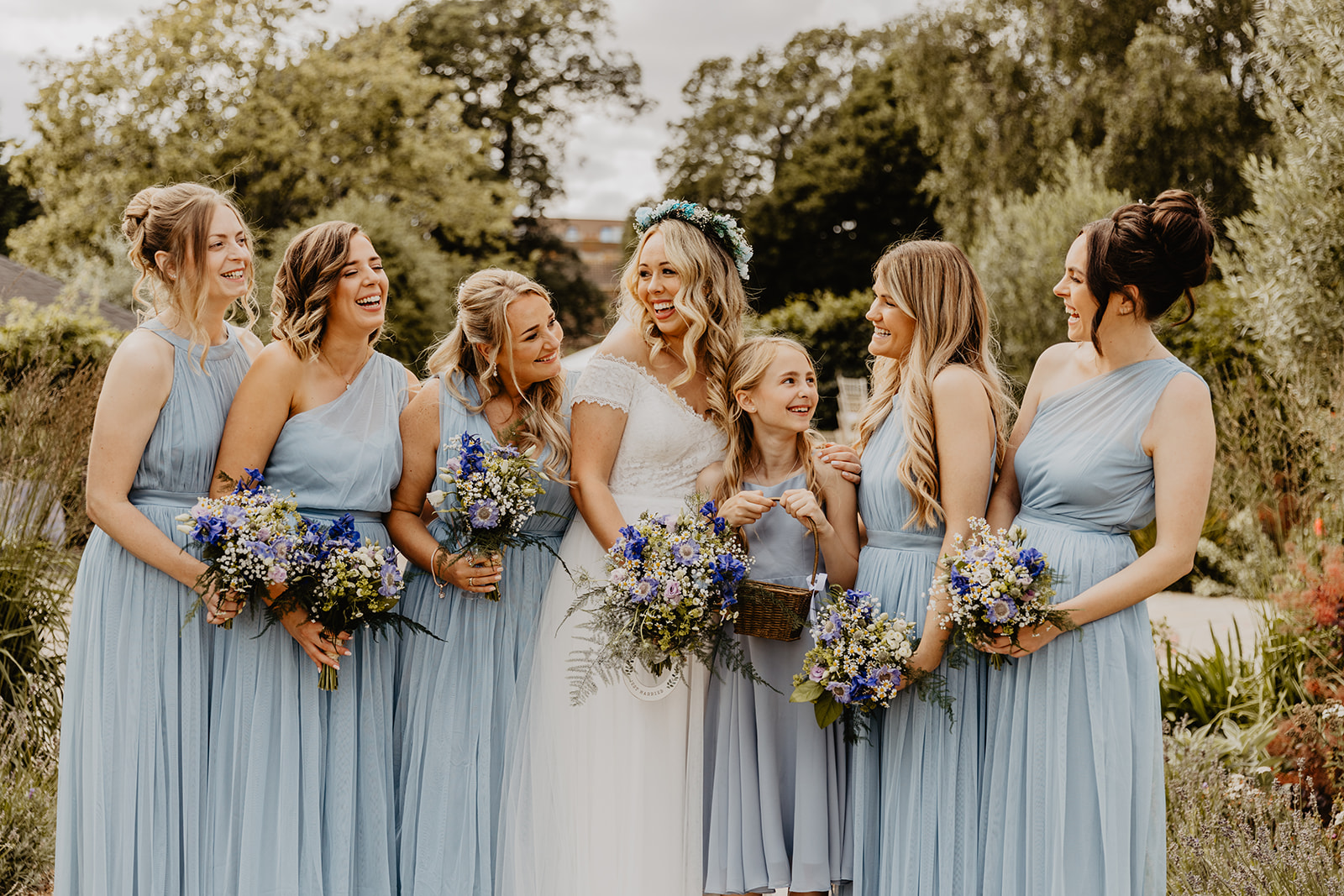 Bridesmaids at Field Place Wedding Worthing, Sussex. By OliveJoy Photography.