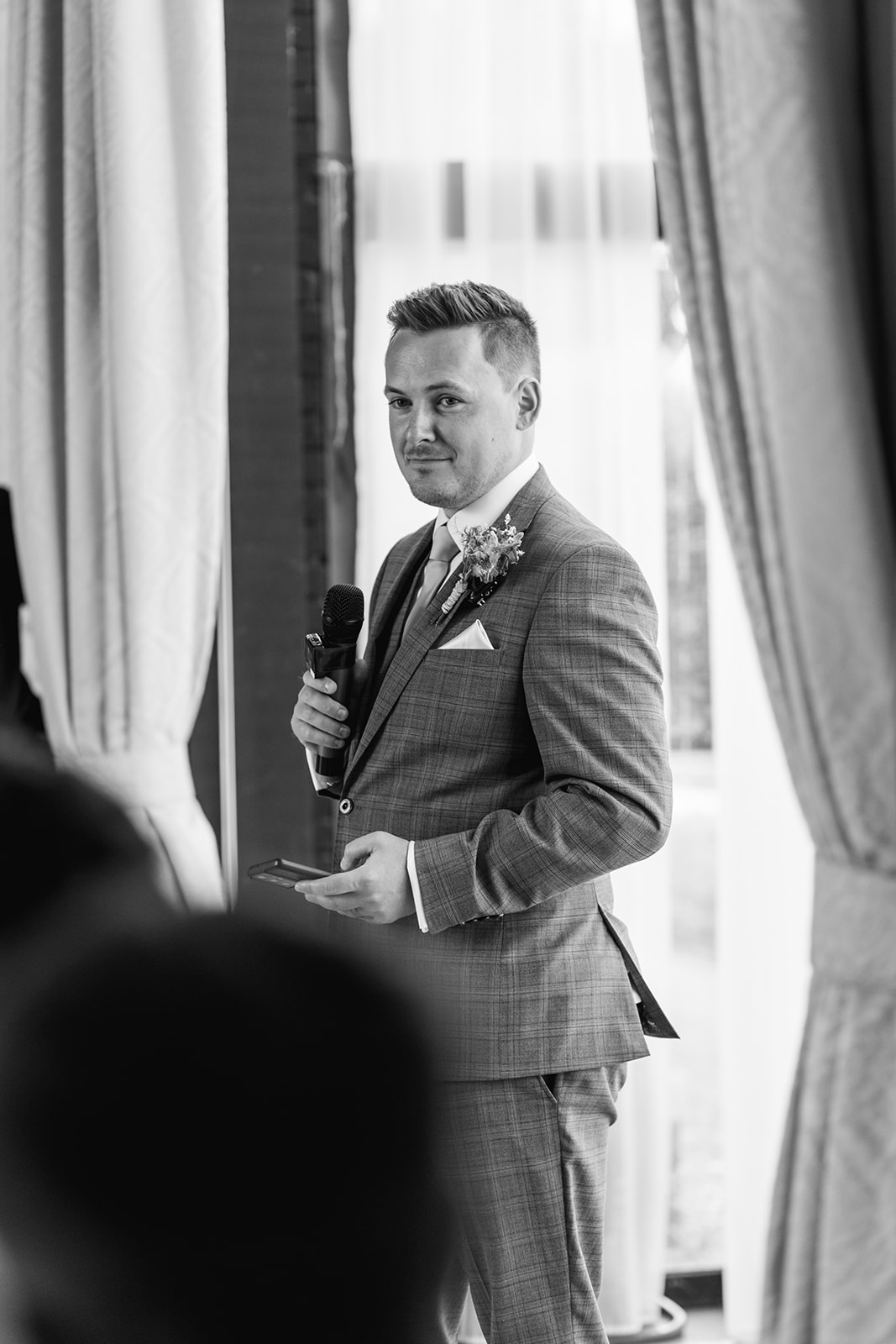 Groom speech at Field Place Wedding Worthing, Sussex. By OliveJoy Photography.
