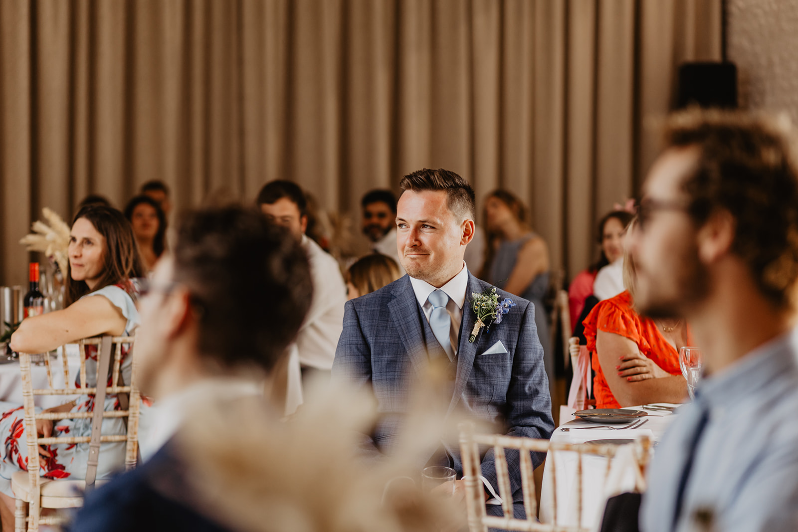 Guests at Field Place Wedding Worthing, Sussex. By OliveJoy Photography.