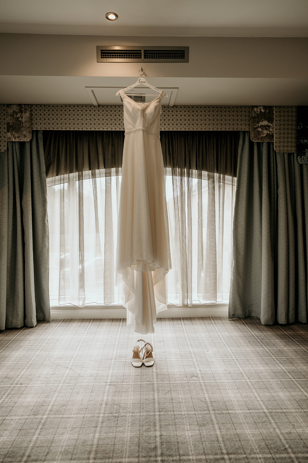 Dress in Bridal suite at Peak Edge Hotel